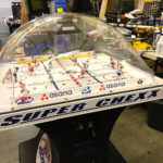 Bubble Ice Hockey game branded for trade show rental