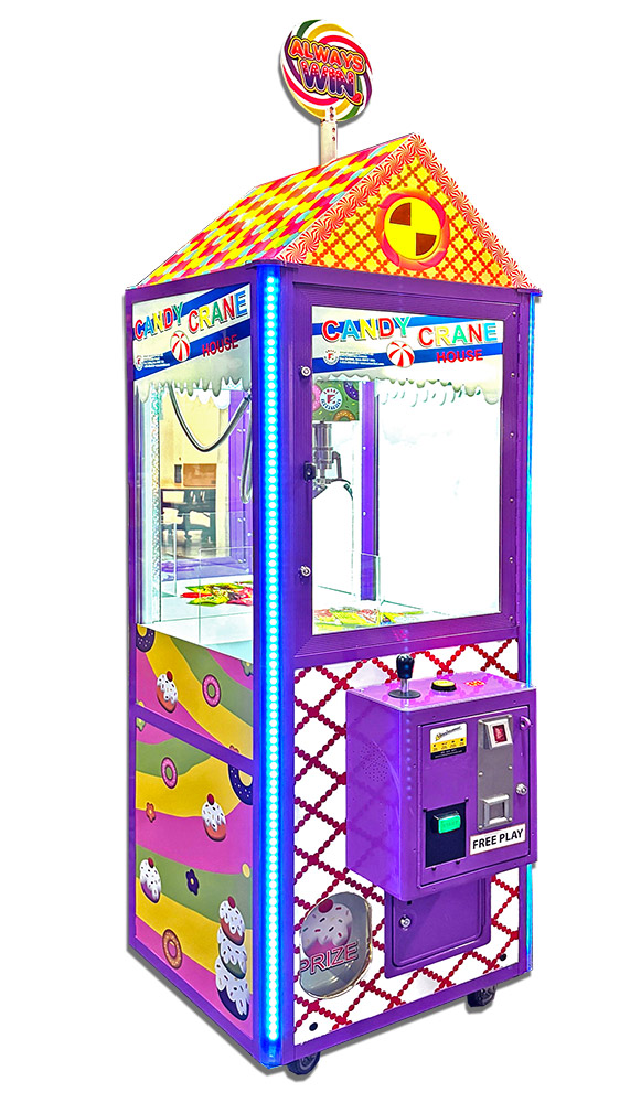 Candy crane scooper arcade game from Arcade Party Rental Los Angeles Las Vegas