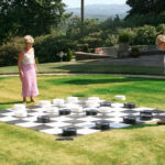 Giant Checkers lawn game Arcade Party Rental San Francisco Bay Area