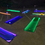 LED 9 18 Hole Mini golf game set up Arcade Party Rental San Francisco