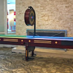 LED Illuminated shuffleboard Arcade Game during rental event San Jose Convention