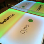 LED Ping Pong table with corporate branding for a rental event San Francisco Bay Area