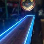 LED Lighted Shuffleboard Game Glowing shuffle board table game rental San Jose