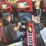 Nascar Racing arcade game for rent 4 player San Jose from Arcade Party Rental