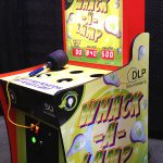 Whack a Lamp branded carnival game made by Arcade Party Rental.
