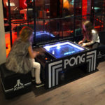 Pong table the most popular rented game at Bat Bat Mitzvah Party from Arcade Party Rental