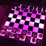 LED glow lights chess checkers table rental Bay Area