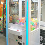 Crane Claw Machine branded with matching LED lights San Francisco Moscone rental event
