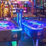 LED Glow Air Hockey Arcade Game from ICE Game Arcade Party Rental