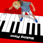 Walking Piano keyboard learning tool for rent from Arcade Party Rental
