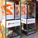 Money Booth customized for a corporate event in San Francisco Moscone Center by Arcade Party Rental