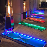 9 hole LED mini golf at Bar Mitzvah event in Beverly Hills Los Angeles arcade party rental event