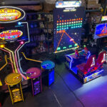 Giant LED Games ready for rental event in Moscone Center is San Francisco California by Arcade Party Rental