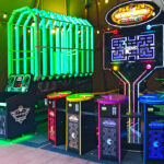 Hyper Shoot and Pac Man battle Royale arcade games at Bat Mitzvah arcade party rental event in Las Vegas Nevada