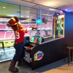 NFL 2 minute drill arcade game at Levis stadium in Santa Clara by Arcade Party Rental