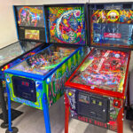 Cirqus Voltaire pinball machine in our Arcade Party Rental showroom in South San Francisco