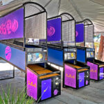 Custom branded NBA Hoops basketball arcade game for Nike event in Los Angeles from Arcade Party Rental