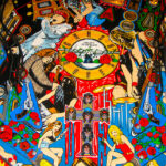 Guns N Roses Data East pinball machine playfield for rent from Arcade Party Rental