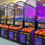 NBA Hoops basketball arcade games ready for delivery to Los Angeles for a Nike rental event from Arcade Party Rental