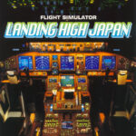 Landing High Japan Flight Simulator arcade game for hire and rent flyer page 1 available from Arcade Party Rental San Francisco California.