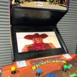 Sunsetriders classic 4 player arcade game from Konami games for rent from Arcade Party Rental.