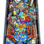 Foo Fighters Pinball Machine Playfield details available for rent from Arcade Party Rental San Francisco California.