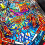 The latest pinball machine from Stern Pinball with musical theme available for arcade party event rental.