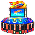 Hot Wheels 6-player Racing Arcade Game available for corporate break room and event rental from Arcade Party Rental