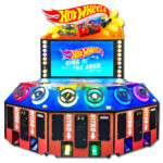 Hot Wheels 6-player Racing Arcade Game available for corporate break room and event rental from Arcade Party Rental