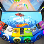 Hot Wheels Drive and survive multi player competitive racing game for rent and lease from Arcade Party Rental