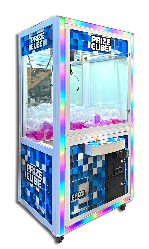 Prize Cube XL 38in crane machine available for rent Arcade Party Rental