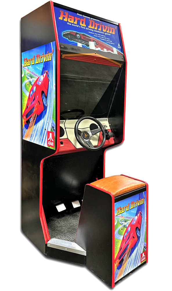Hard Driving sport simulator classic arcade video game made by Atari Games available from Arcade Party Rental San Francisco California