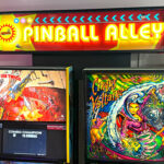 Stern Pinball Alley sign detail placement for your themed events from Arcade Party Rental