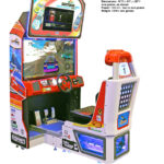 Daytona Championship USA 3 racing simulator arcade game available for rent or hire from Arcade Party Rental San Francisco
