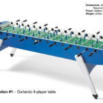 Garlando LED Jumbo 8 player foosball table available for rent from Arcade Party Rental San Francisco California