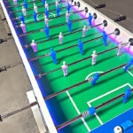 Garlando XXL 8 player foosball table with LED lights for rent from Arcade Party Rental California