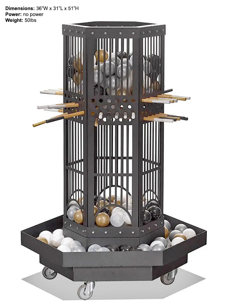 Giant KerPlunk interactive game for all ages available for rent from Arcade Party Rental San Francisco Bay Area