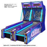 LED skeeball from ICE Games Iceball FX competitive game from Arcade Party Rental and lease hire