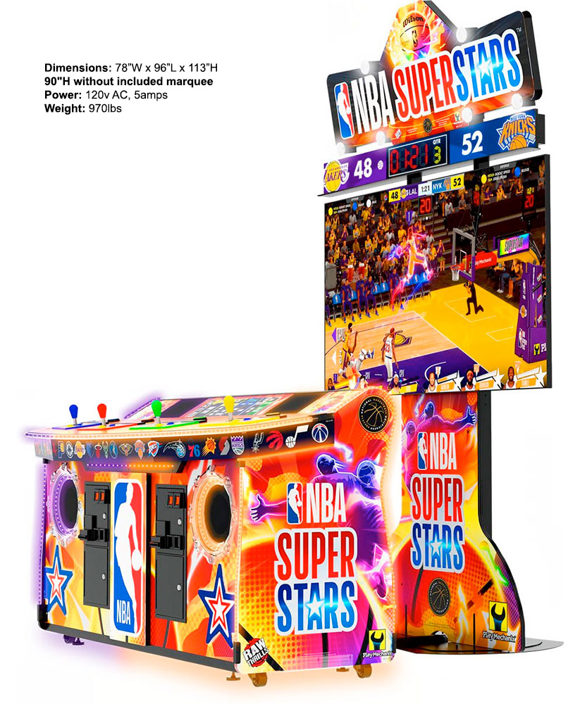 NBA Superstar Arcade Game from Raw Thrills available for rent from Arcade Party Rental San Francisco Los Angeles