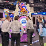 Odins Hammer Strike arcade game features progressive bonus available for rent lease hire from Arcade Party Rental Los Angeles Las Vegas