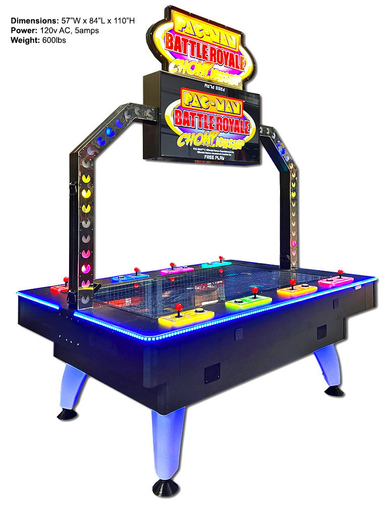 Pac Man Battle Royale Chompionship DX 8 player arcade game available for rent from Video Amusement San Francisco Las Vegas
