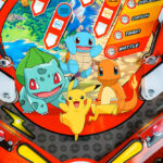 Pokemon pinball game with all characters beautiful colorful machine for rent by Arcade Party Rental California