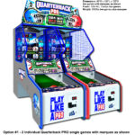 Quarterback PRO football arcade games with overhead marquee for rental from Arcade Party California and Nevada