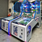 Quarterback PRO high energy football arcade game pair without an optional marquee at Arcade Party Rental in California