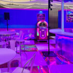 Rockola Bubbler CD Jukebox at rental corporate event Las Vegas convention center from Arcade Party Rental Las Vegas Nevada