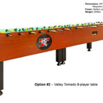 Valley Tornado LED 8 player foosball table available for rent and lease from Arcade Party Rental Las Vegas Los Angeles