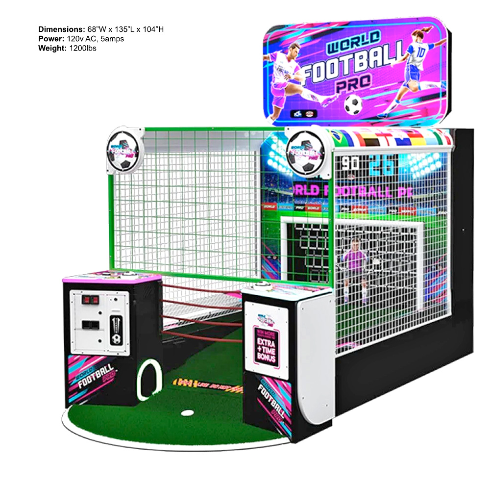 World Football PRO soccer game from ICE Games just in time for FIFA World Cup 2026 available for rent from Arcade Party Rental Santa Clara California b