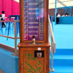 Personality Tester with custom branding rental at Super Bowl 2026 tailgate party in Santa Clara from Arcade Party Rental San Francisco