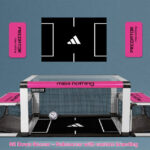 Sit Down Soccer wrapped in corporate colors from Arcade Party Rental Las Vegas