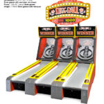 Skee-Ball Classic II 3 three linked games with optional marquee sign delivered from Bay Tech Games available for rent from Arcade Party Rental San Francisco California